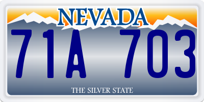 NV license plate 71A703