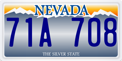 NV license plate 71A708