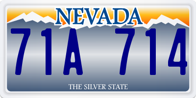 NV license plate 71A714