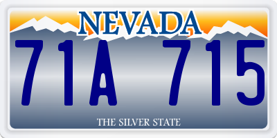 NV license plate 71A715