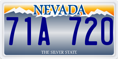 NV license plate 71A720