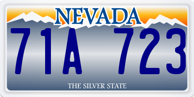 NV license plate 71A723