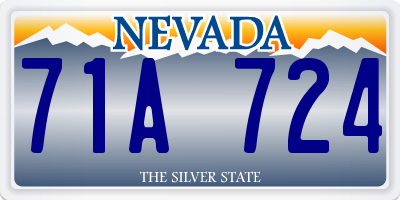 NV license plate 71A724