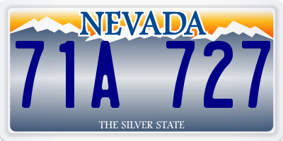 NV license plate 71A727