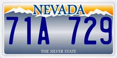 NV license plate 71A729