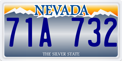 NV license plate 71A732