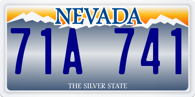 NV license plate 71A741