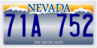 NV license plate 71A752