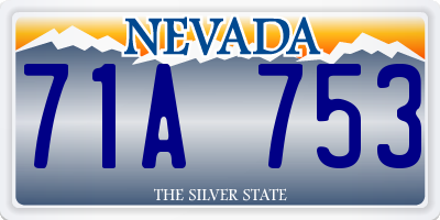 NV license plate 71A753