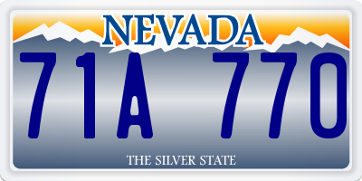 NV license plate 71A770