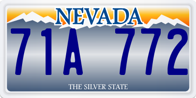 NV license plate 71A772