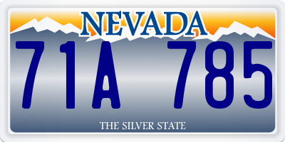 NV license plate 71A785