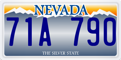 NV license plate 71A790