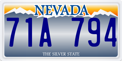 NV license plate 71A794