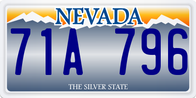 NV license plate 71A796