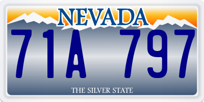 NV license plate 71A797