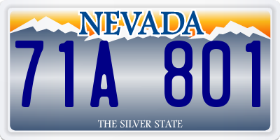 NV license plate 71A801