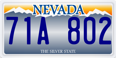 NV license plate 71A802