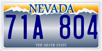 NV license plate 71A804