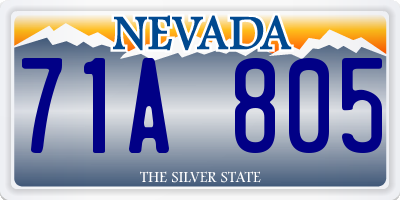 NV license plate 71A805