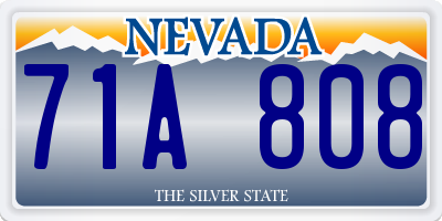 NV license plate 71A808