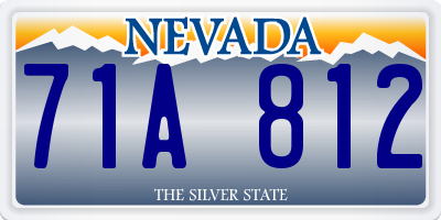 NV license plate 71A812