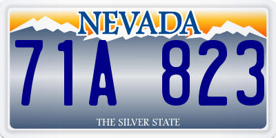 NV license plate 71A823