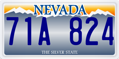 NV license plate 71A824