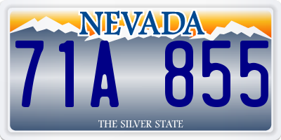 NV license plate 71A855