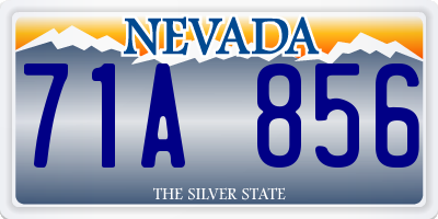 NV license plate 71A856