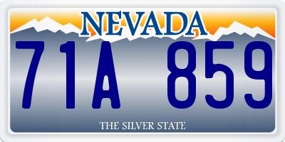 NV license plate 71A859