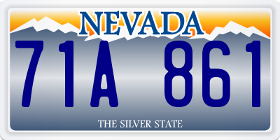 NV license plate 71A861