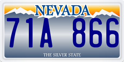 NV license plate 71A866