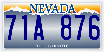 NV license plate 71A876