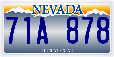 NV license plate 71A878