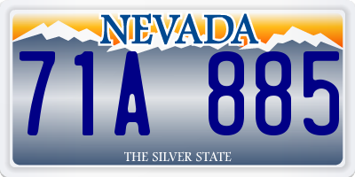 NV license plate 71A885