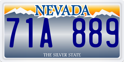 NV license plate 71A889