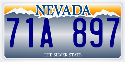 NV license plate 71A897