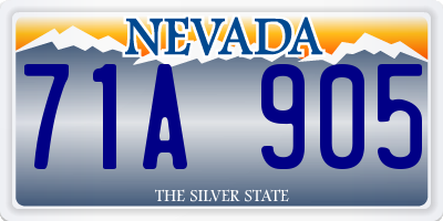 NV license plate 71A905