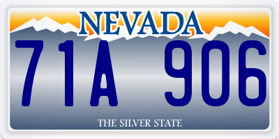 NV license plate 71A906