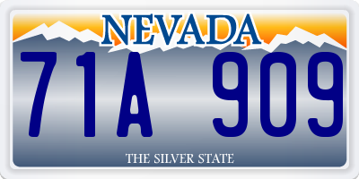 NV license plate 71A909