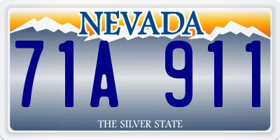 NV license plate 71A911