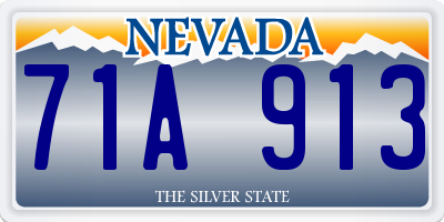 NV license plate 71A913