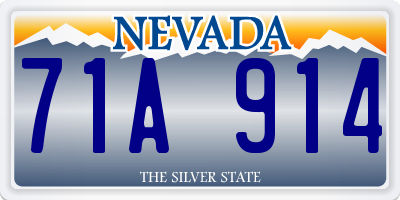 NV license plate 71A914