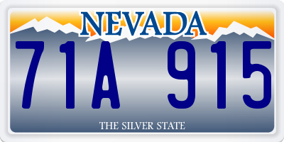 NV license plate 71A915