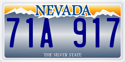 NV license plate 71A917