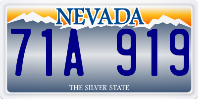 NV license plate 71A919