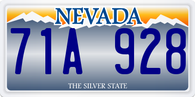 NV license plate 71A928