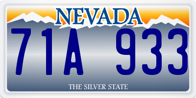 NV license plate 71A933