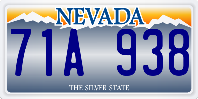 NV license plate 71A938